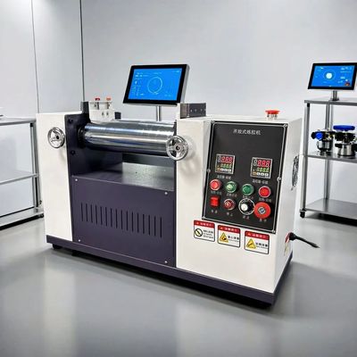 kopen Handmatige bediening open rubbermengmachine met spiegelgepolijste chromen rollen en botsingsnoodstop online manufacture
