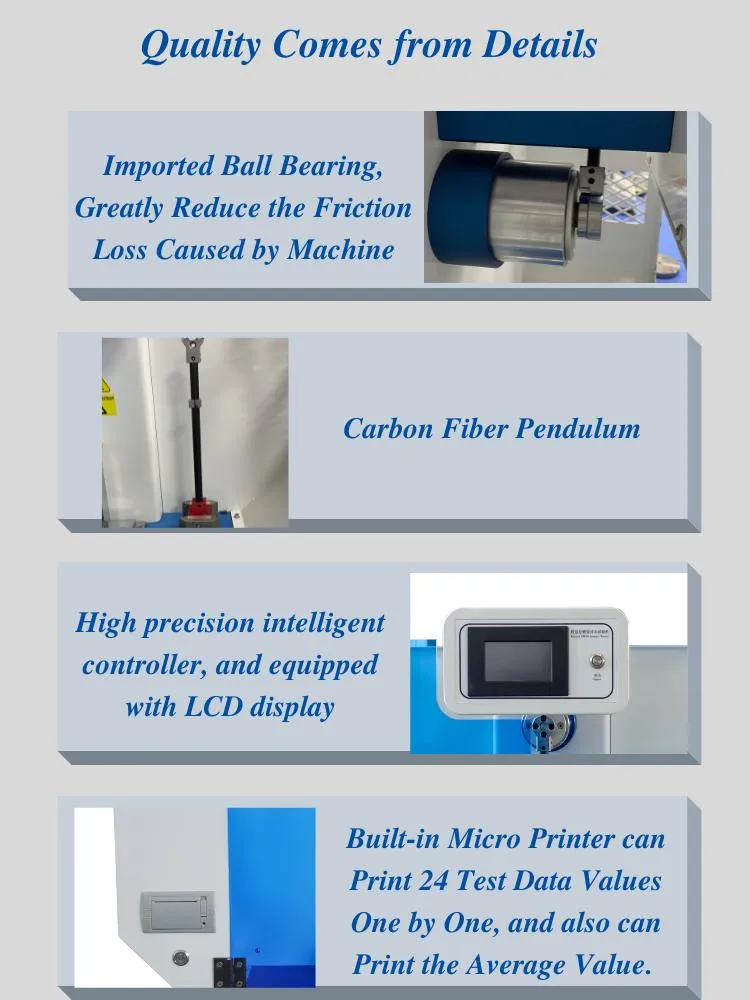 Industriële digitale Charpy Impact Test Machine voor kunststof en rubber 2