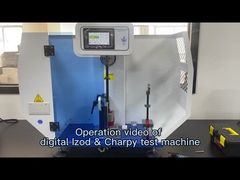 De operatie video isod en Charpy impact tester